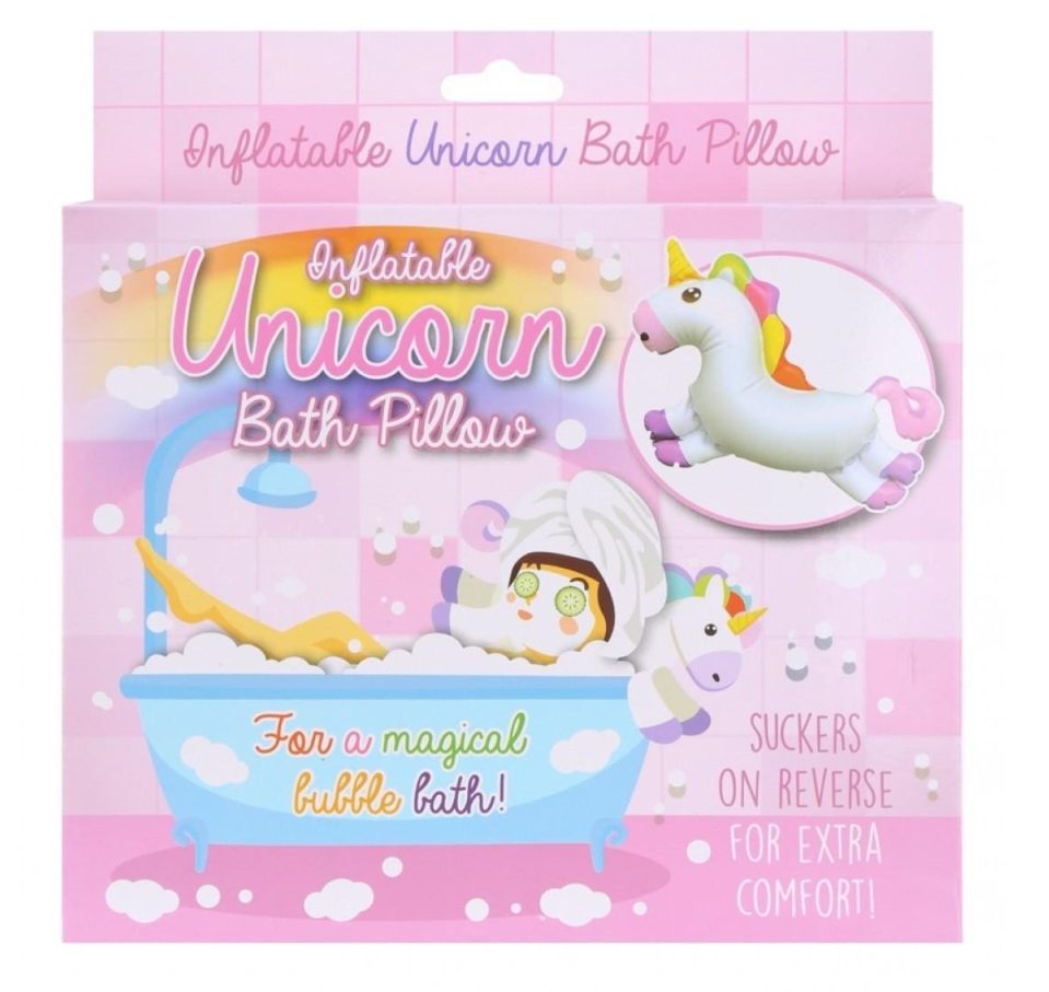  Peacocks is also selling unicorn-shaped bath pillows