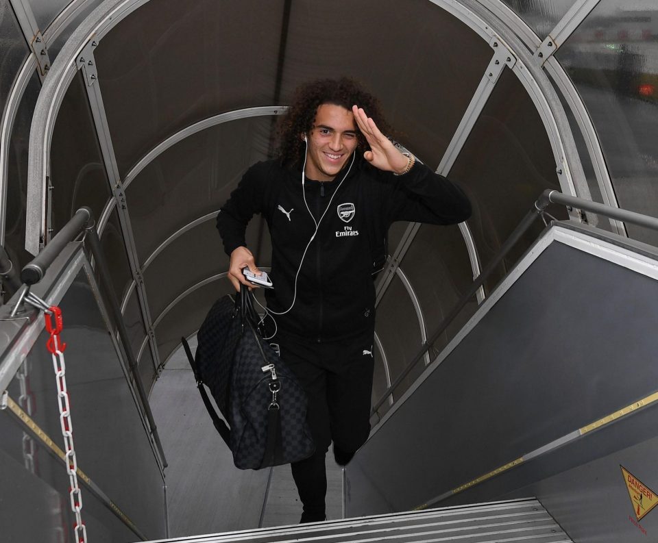  Arsenal flew directly from Luton Airport to Kiev this afternoon