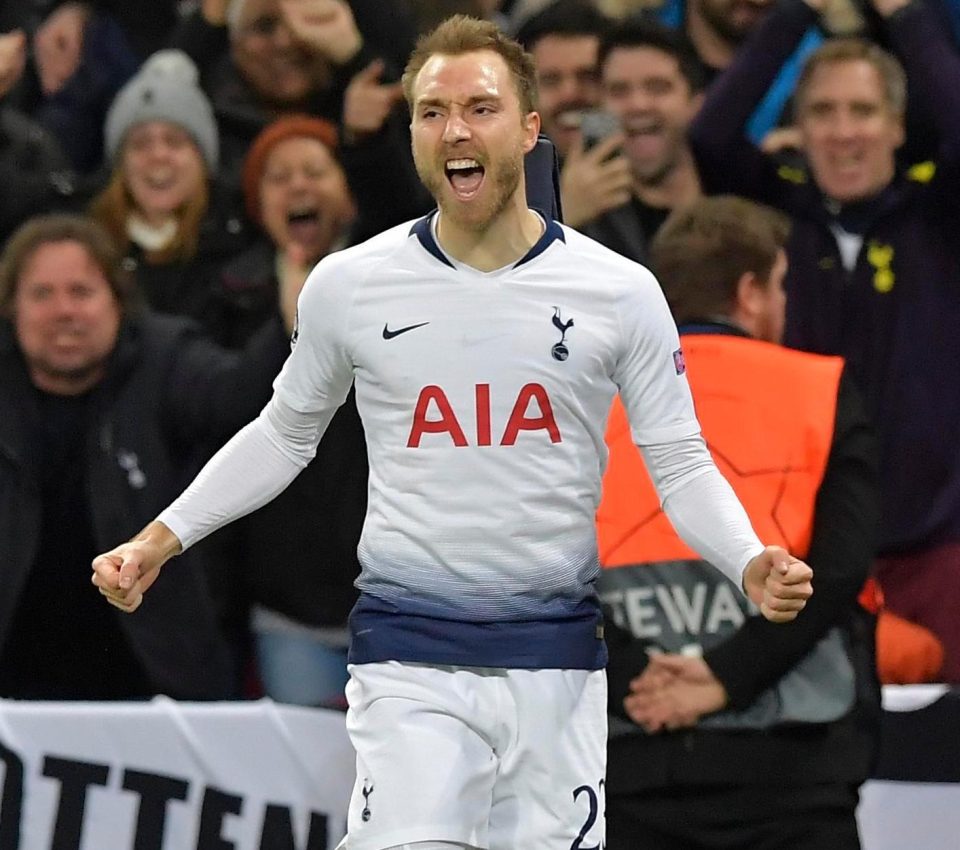  Like Son, Eriksen started on the bench before coming on for Erik Lamela with 20 minutes to go