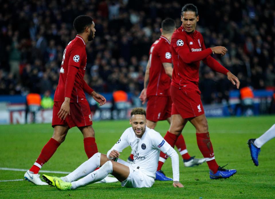  Neymar scored in PSG's win over Liverpool