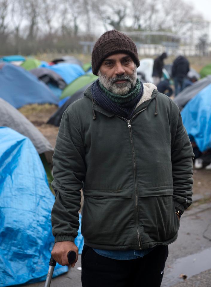  Iranian migrant Zakari, 37, is in Calais because he is 'desperate to get to Britain'