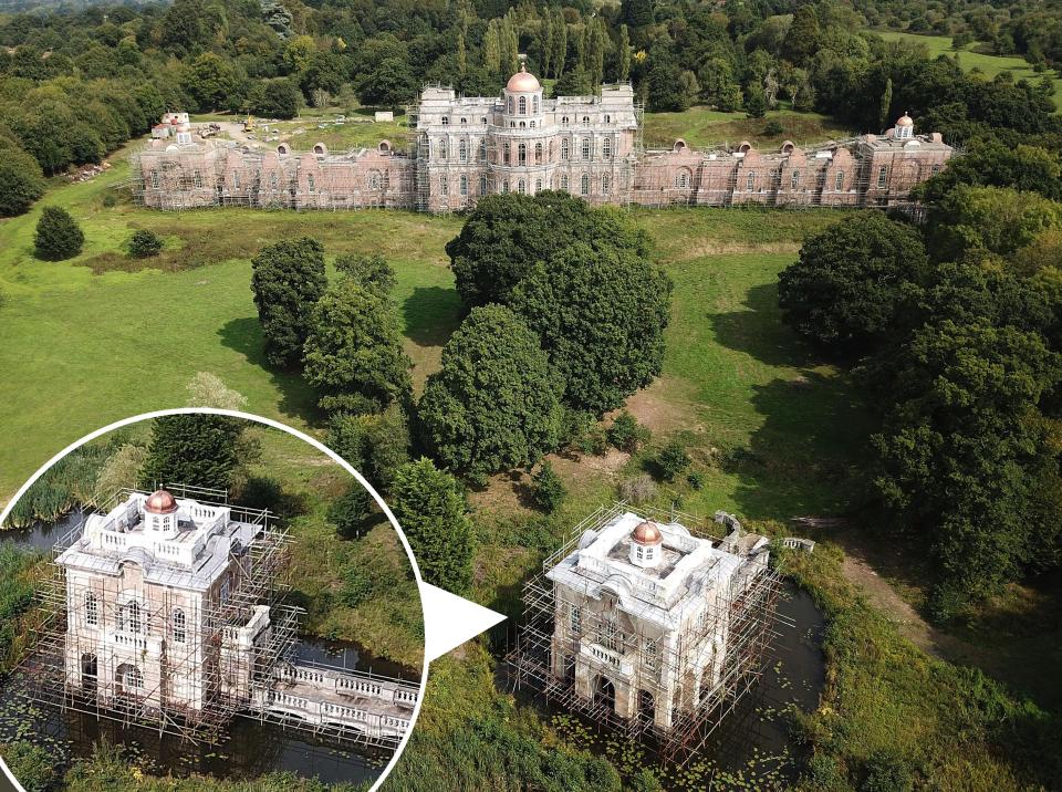  The huge mausoleum in the grounds of Hamilton Palace in Sussex