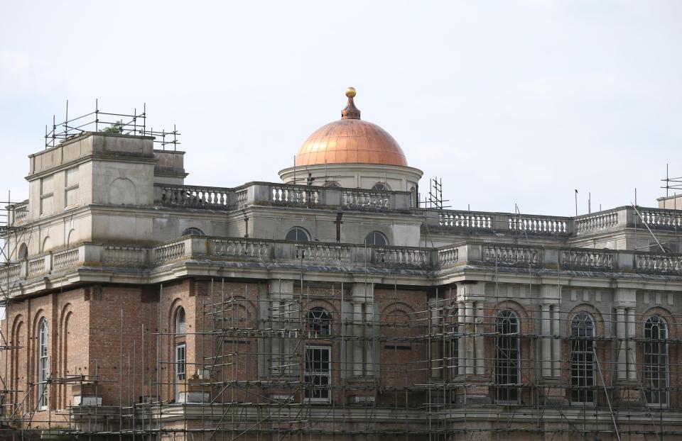  The expansive house is still shrouded in scaffolding 33 years after work began