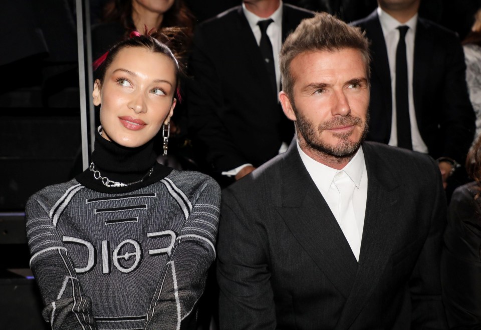 Bella Hadid and David Beckham reunited at the Dior Home catwalk show