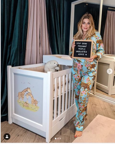  Ashley gave fans a glimpse into her tot's nursery, complete with velour curtains