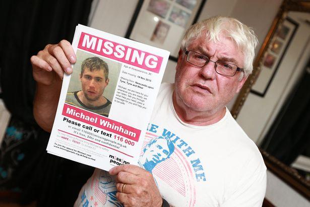  Paul Whinham's son has now been missing for three years