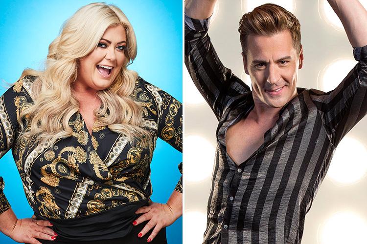  Gemma Collins, left, is paired with Matt Evers, right