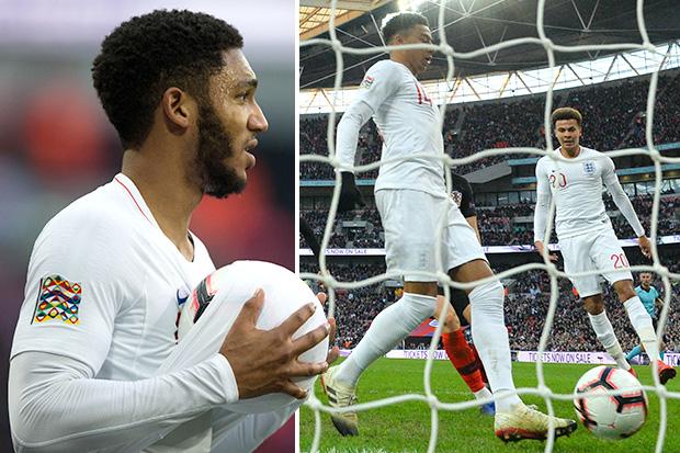 Joe Gomez appeared to commit a foul throw in the lead-up to Jesse Lingard’s goal yesterday