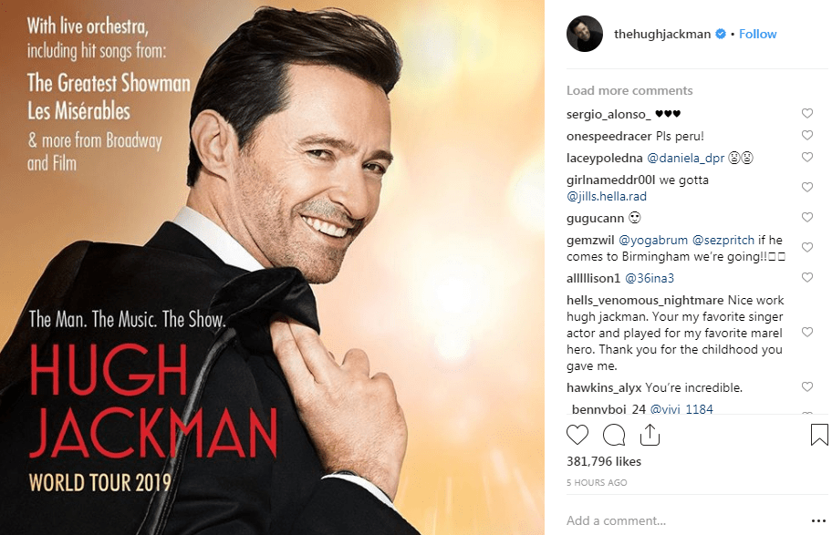  Hugh's fans were lapping up the news on Instagram