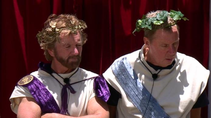  Noel Edmonds is Emperor of the jungle camp with Harry Redknapp as his advisor