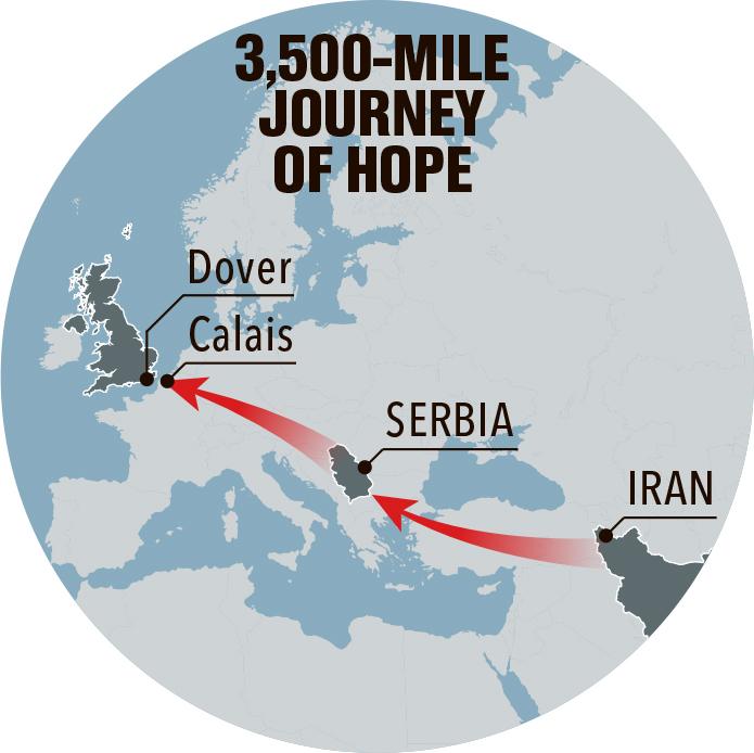  12,000 Iranians who reached Serbia on visa-free travel could be heading to Dover