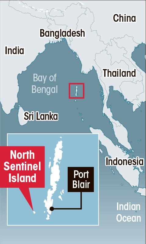  North Sentinel Island is off-bounds to visitors and home to the endangered tribe of the Sentinelese