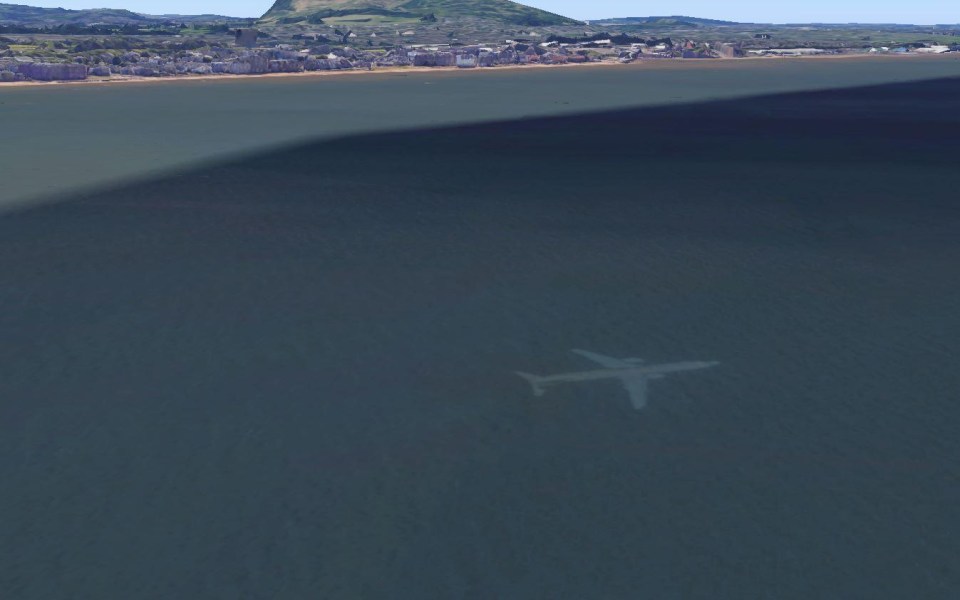 A dad from Doncaster was shocked to find a submerged plane under the sea on Google Earth, near Scotland