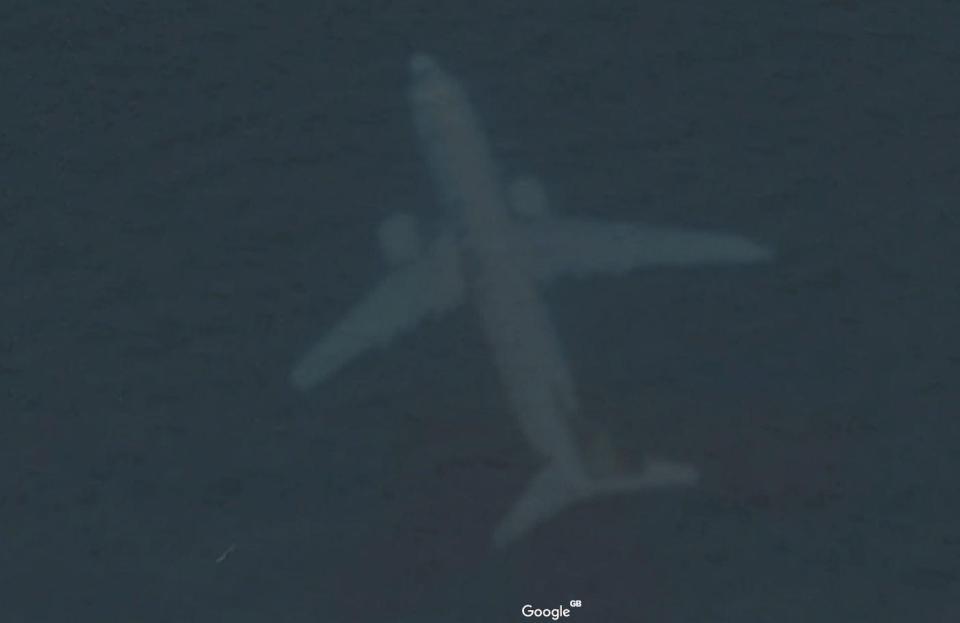  But is there another explanation of why the plane is 'in the sea'?