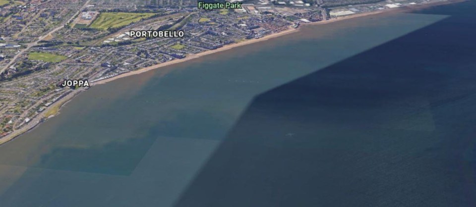 The plane can be found 9 miles from Edinburgh airport, off the coast near Portobello