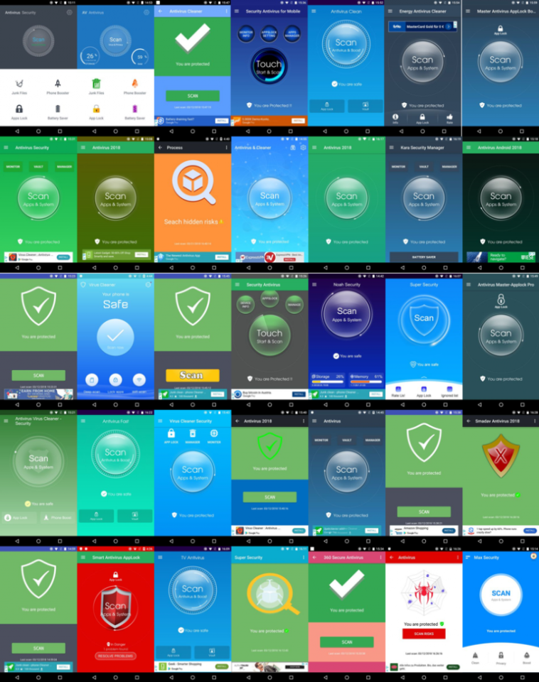  The fake apps all pretended to offer you high-level security protection – but failed to do so