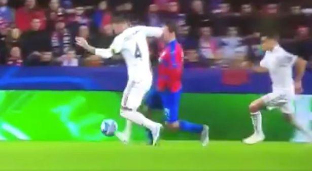  This was the moment that saw Sergio Ramos bundle into the attacking opposition