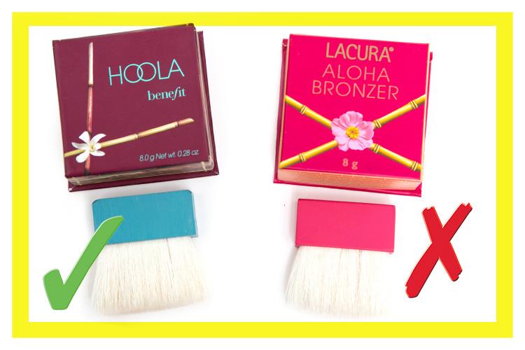  Hoola Bronzer (£25.50, Benefit) v Lacura Aloha Bronzer (£5.99)