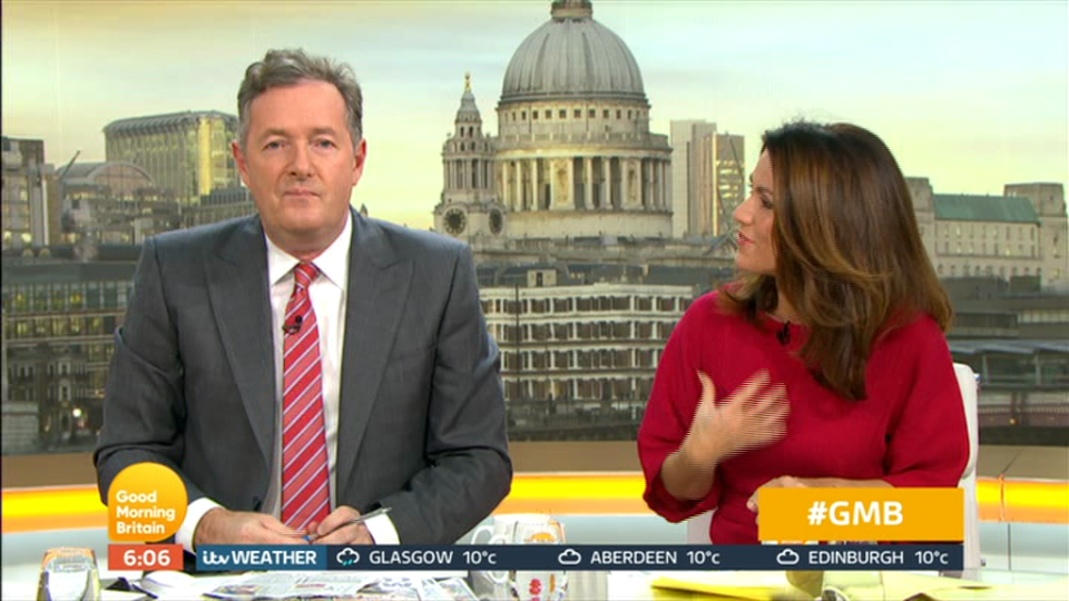  Piers Morgan didn't look bothered about Susanna's injury