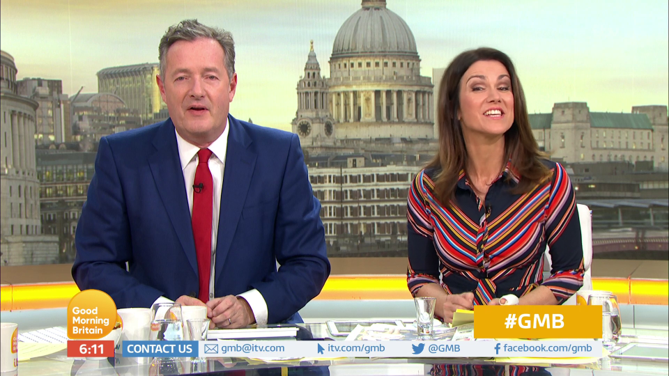  Susanna revealed she wasn't drinking on Good Morning Britain earlier today