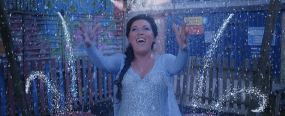 Kat Slater actress Jessie Wallace who sang family favourite Let It Go from Frozen