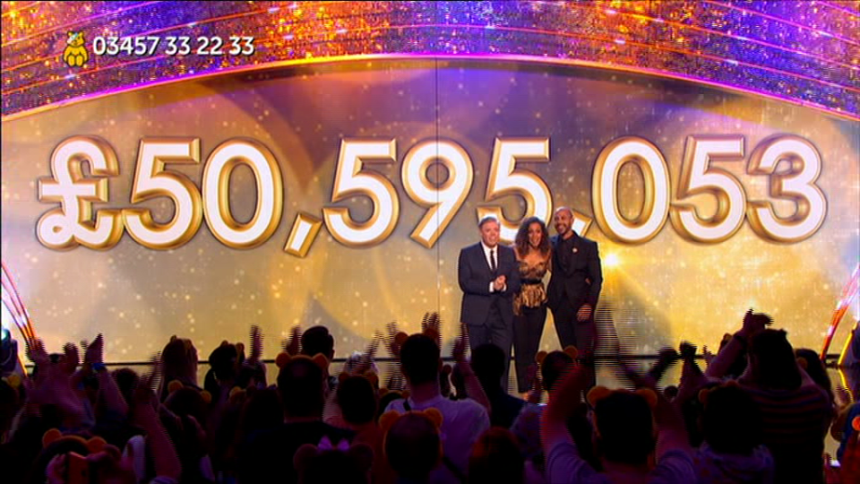  The total at the end of the show hit the £50m mark