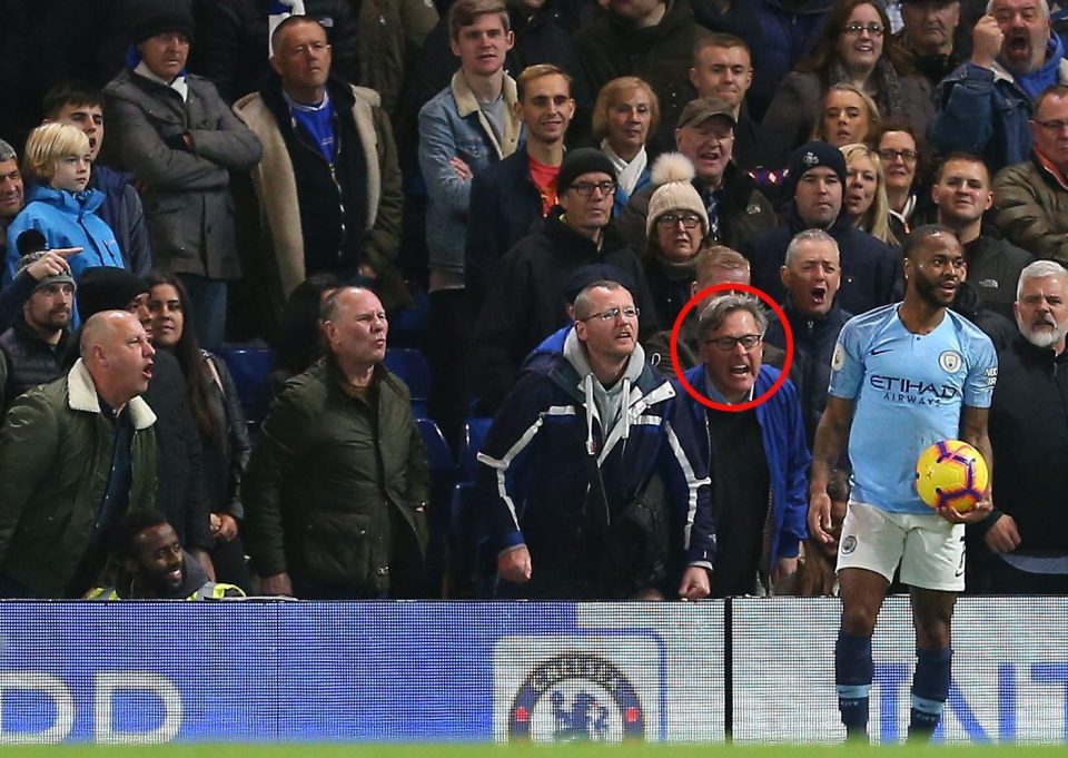  Photographs of the crowd show the fan, circled, after the alleged abuse