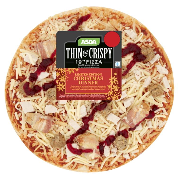  The festive pizza comes topped with Christmas dinner classics including pigs in blankets and cranberry sauce