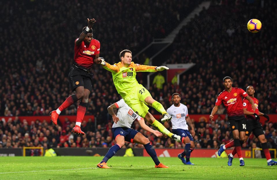  Pogba heads home his fourth goal in just two games under Solskjaer