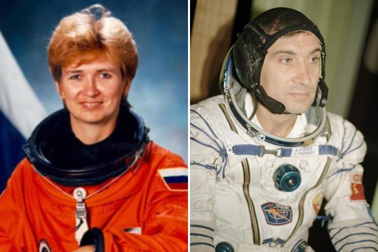  Valery Polyakov, right, reportedly drew close to fellow Russian cosmonaut Elena, left, during his 14 months in space