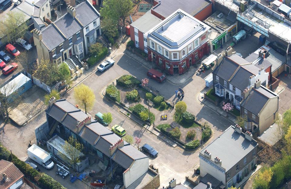  View of the iconic Albert Square which is the setting of the soap's storylines