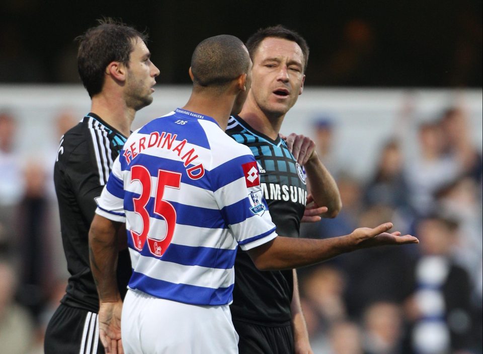  Former Chelsea captain John Terry was fined £220,000 and banned for three matches after being found guilty of racially abusing Anton Ferdinand, Rio's brother, in 2011