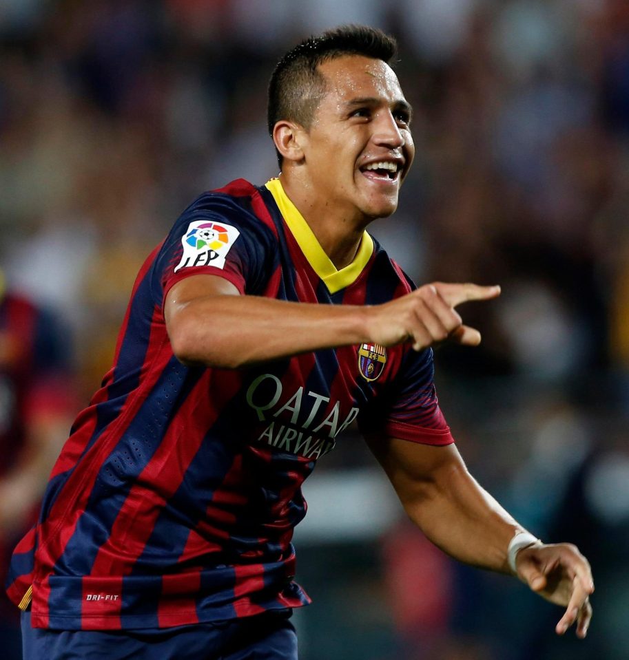  Sanchez joined Arsenal in 2014 after three years at Barcelona