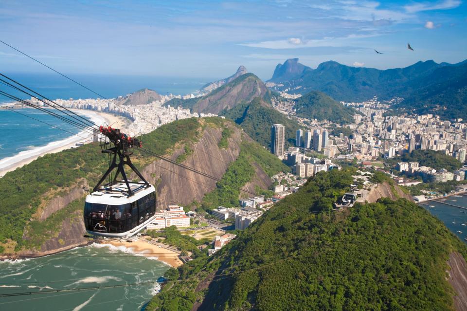  If you visit Rio De Janeiro then you need to take a rise on the cable car on Sugarloaf Moutain