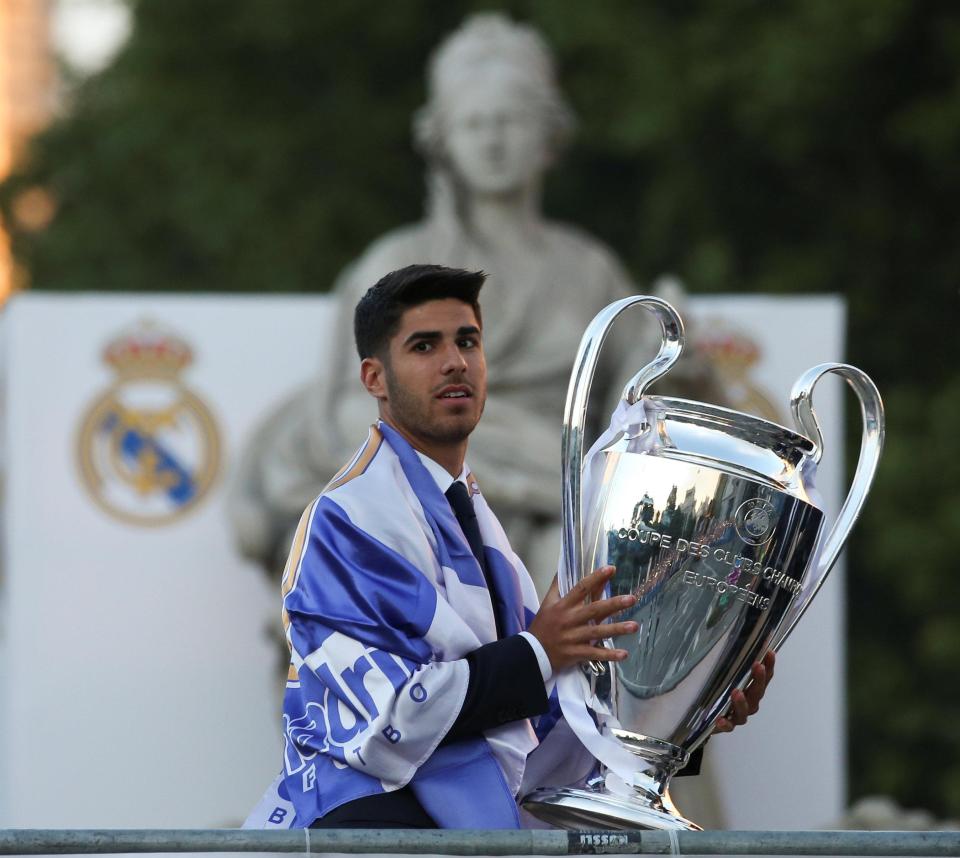  Asensio has clinched two Champions League winners' medals with Real Madrid