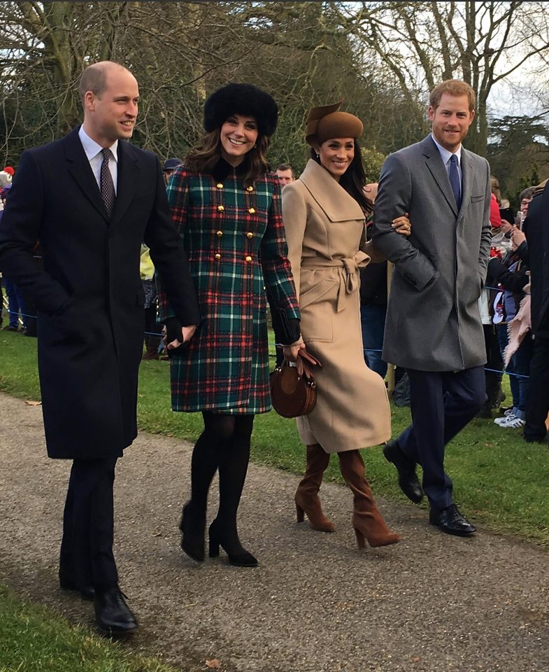  Fab Four pictured last year on their way to Church looking calm and happy