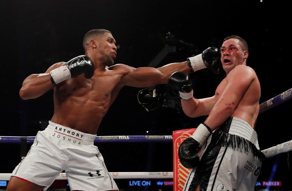  Anthony Joshua beat Joseph Parker in front of over 80,000 fans in Cardiff in March. AJ added the WBO heavyweight title to his IBF and WBA straps in the unification clash between two undefeated champions