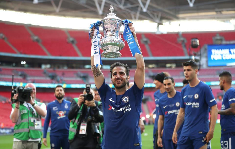  Cesc Fabregas has fallen out of favour under Maurizio Sarri this season 