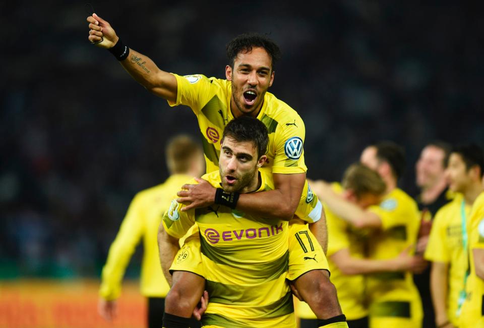  Sokratis and Pierre-Emerick Aubameyang spent years together in Germany