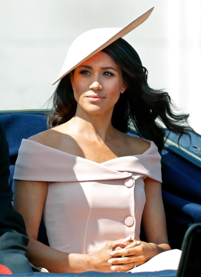  Meghan wore an off-the-shoulder dress for Trooping the Colour