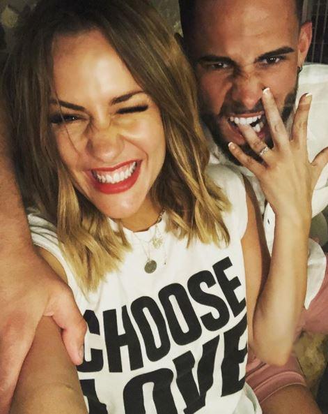  Caroline Flack has been spotted with her former fiancé Andrew Brady, following an explosive row