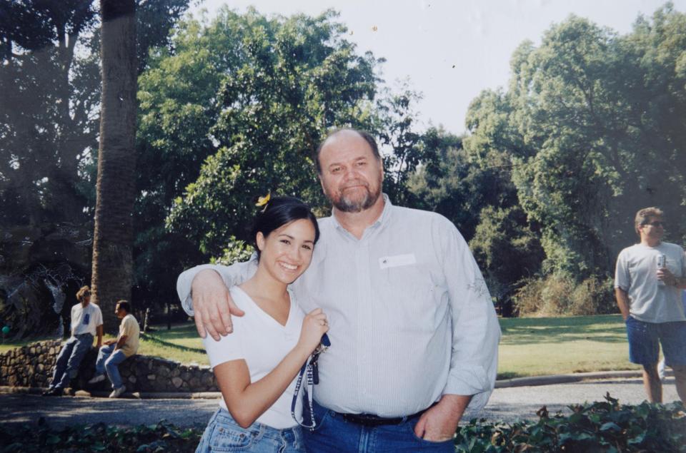  Meghan with her dad Thomas, who has been suffering from ill-health