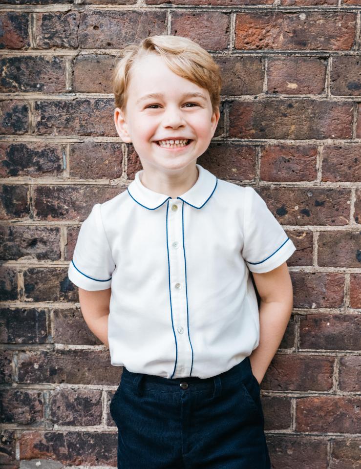  Prince George is third in line to the throne behind grandfather Prince Charles and dad Prince William