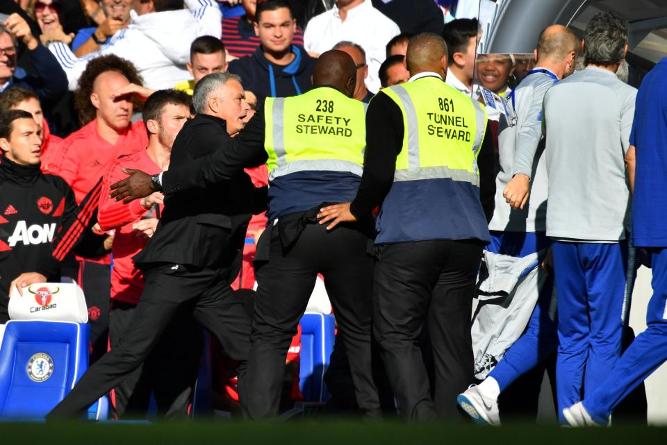  Mourinho clashed with Chelsea coaching staff after Marco Ianni mocked him following a late equaliser