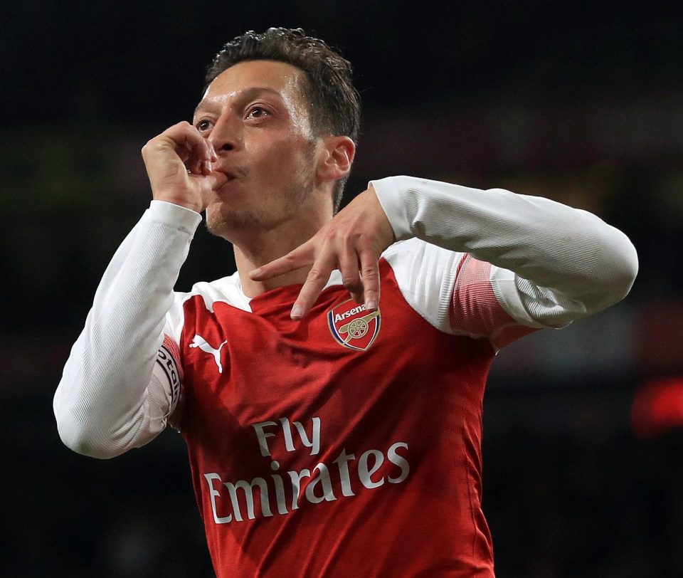  Mesut Ozil has increasingly struggled this term - following on from his poor World Cup with Germany