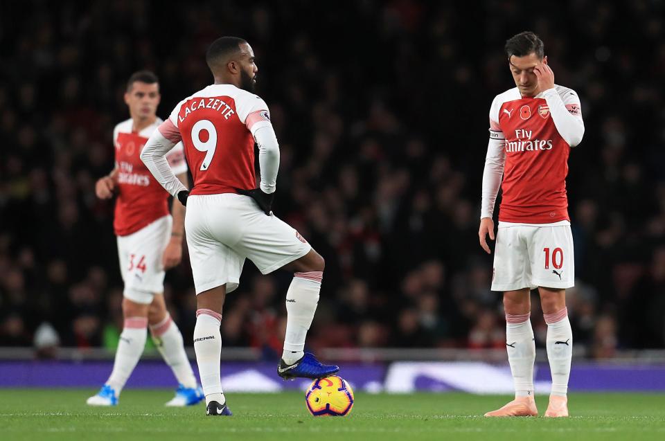  Ozil was hauled off the pitch against Wolves while the Gunners were still 1-0 down