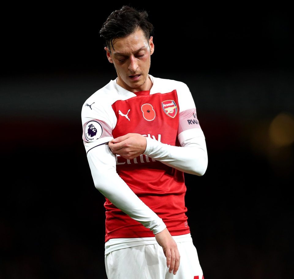  Mesut Ozil was also left out Arsenal's midweek win over Vorskla