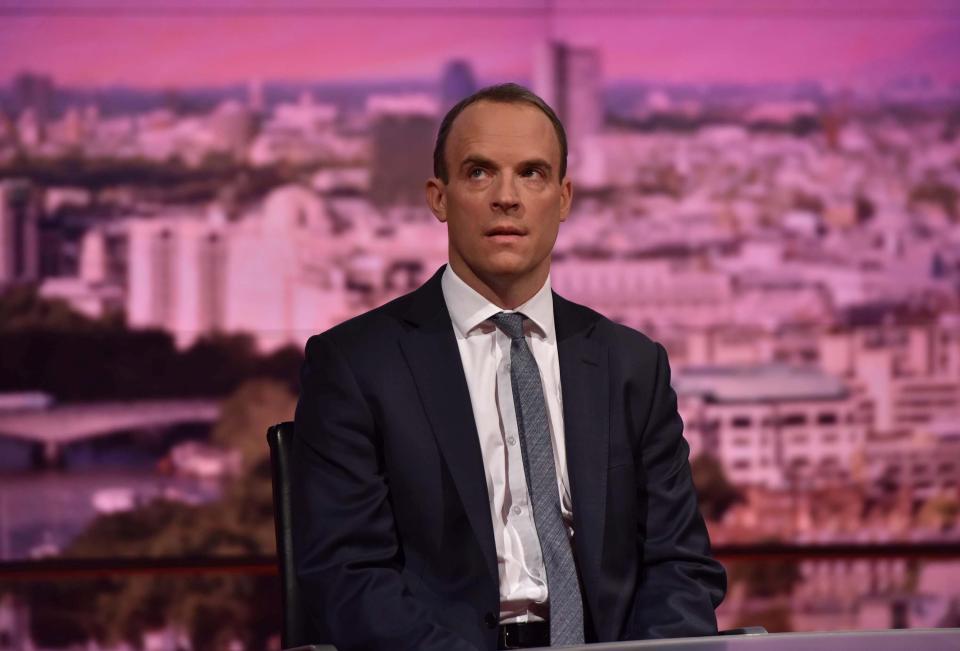  Dominic Raab said last weekend he wouldn't rule out running