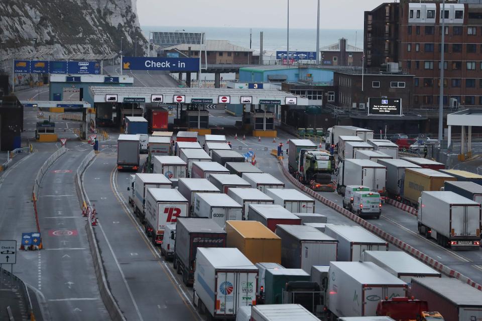  Doomsayers believe lorries will be queued up at Dover if there's a No Deal Brexit