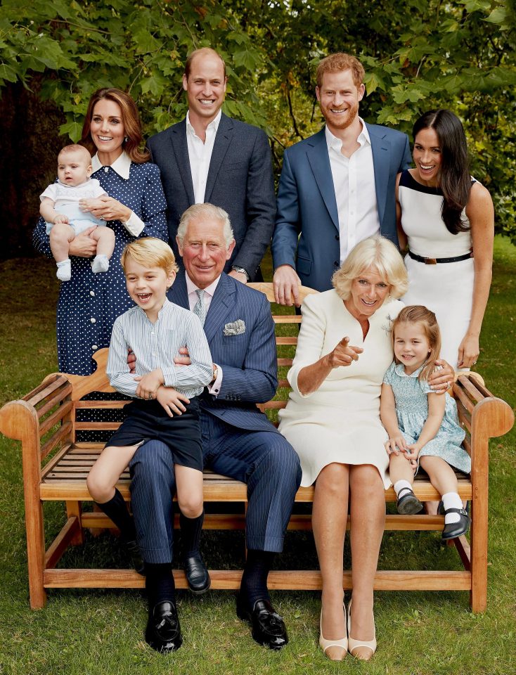  Prince Charles with his family on his 70th birthday